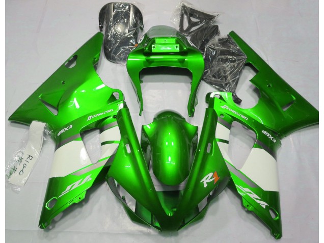 Elektrisches Grün & Weiß 2000-2001 R1 Motorrad Verkleidung