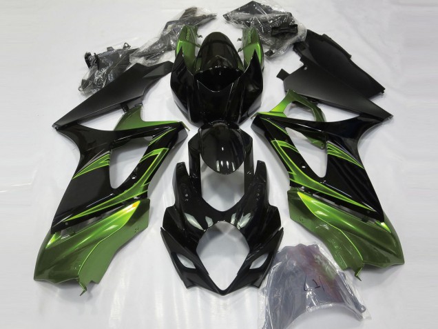 Elektrisches Grün & Schwarzglanz 2007-2008 GSXR 1000 Motorrad Verkleidung