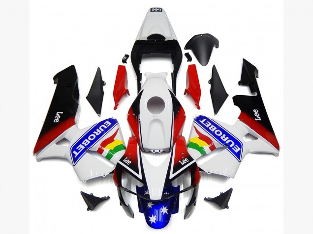 EuroBet Farben Glänzend 2003-2004 CBR600RR Motorrad Verkleidung