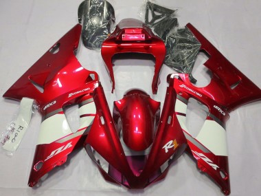 Feuerrot & Weiß 2000-2001 R1 Motorrad Verkleidung