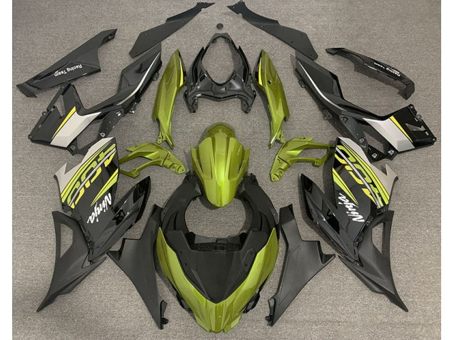 Flüssiges Gelb & Grau 2018-2023 Ninja 400 Motorrad Verkleidung