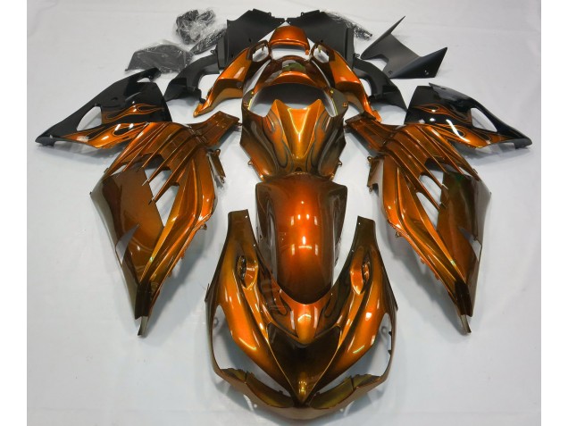 Gebranntes Orange Glänzend 2012-2021 ZX14R Motorrad Verkleidung