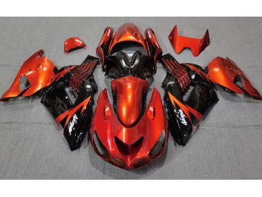 Gebranntes Orange Schwarz 2006-2011 ZX14R Motorrad Verkleidung