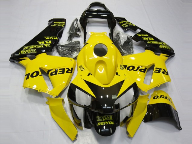 Gelb Glänzend Repsol 2003-2004 CBR600RR Motorrad Verkleidung Gelb Glänzend Repsol 2003-2004 CBR600RR Motorrad Verkleidung