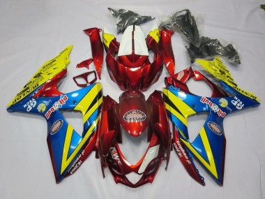 Gelb Rot & Blau 2009-2016 GSXR 1000 Motorrad Verkleidung