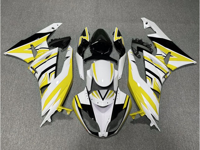 Gelb-Weiß-Schwarz-Zack 2009-2012 ZX6R Motorrad Verkleidung