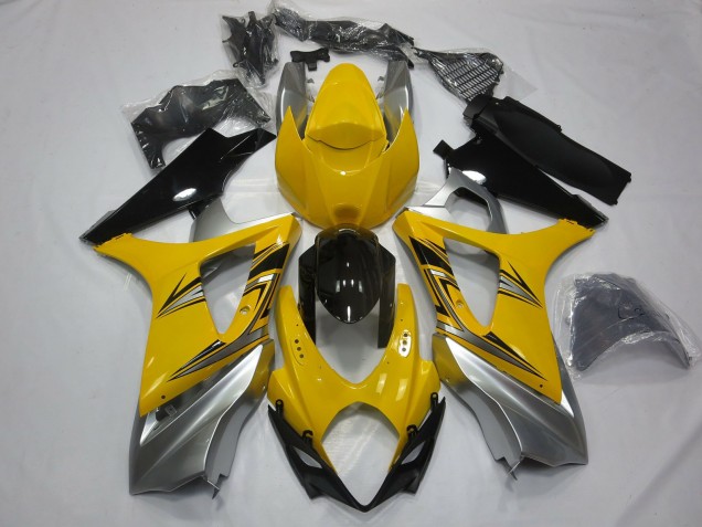Gelb Silber 2007-2008 GSXR 1000 Motorrad Verkleidung