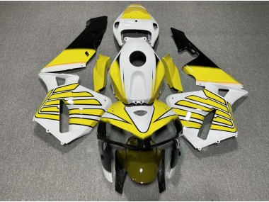 Gelb-Weiße Flügel 2005-2006 CBR600RR Motorrad Verkleidung