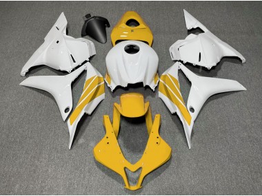 Gelber & Weißer Seitenstreifen 2009-2012 CBR600RR Motorrad Verkleidung