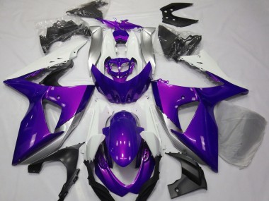 Glanz Lila & Weiß 2009-2016 GSXR 1000 Motorrad Verkleidung