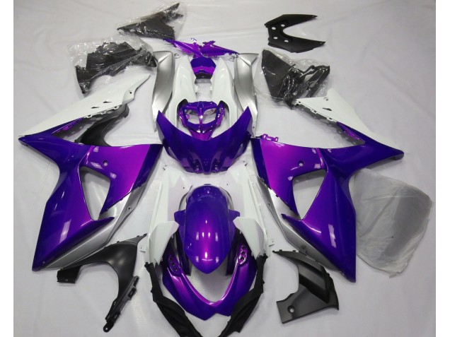 Glanz Lila & Weiß 2009-2016 GSXR 1000 Motorrad Verkleidung