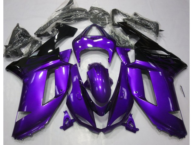 Glanz Lila & Schwarz 2007-2008 ZX6R Motorrad Verkleidung