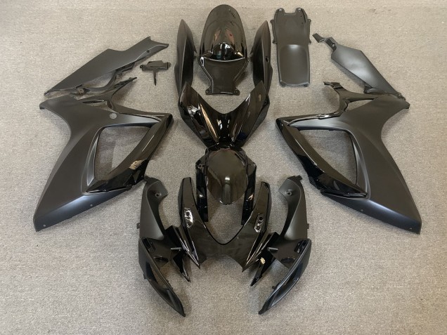Glanz & Matt Schwarz 2006-2007 GSXR 600-750 Motorrad Verkleidung