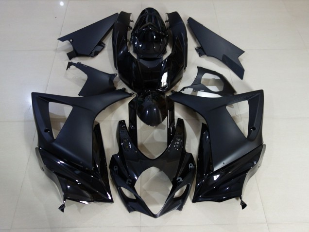Glanz & Matt Schwarz Schlicht 2007-2008 GSXR 1000 Motorrad Verkleidung