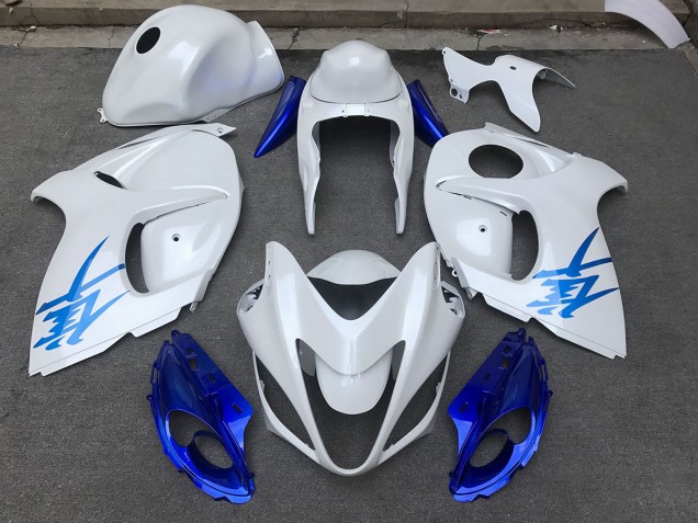 Glänzend Weiß & Blau 2008-2020 GSXR 1300 Motorrad Verkleidung