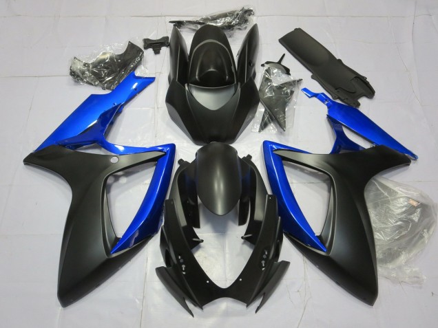 Glänzend Blau & Matt Schwarz 2006-2007 GSXR 600-750 Motorrad Verkleidung