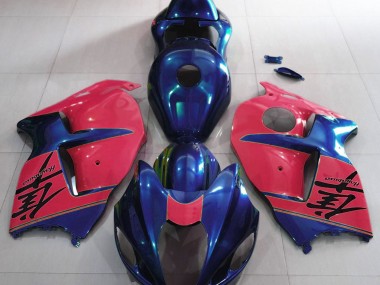 Glänzend Blau & Rot 1997-2007 GSXR 1300 Motorrad Verkleidung