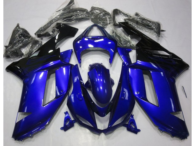 Glänzend Blau & Schwarz 2007-2008 ZX6R Motorrad Verkleidung