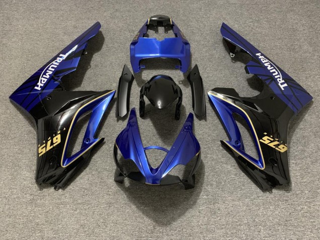 Glänzend Blau & Schwarz 2009-2012 Daytona 675 Motorrad Verkleidung