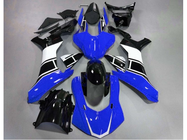 Glänzend Blau Weiß & Schwarz 2015-2019 R1 Motorrad Verkleidung