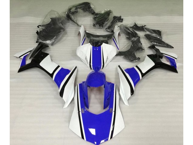 Glänzend Weiß Blau & Schwarz 2015-2019 R1 Motorrad Verkleidung