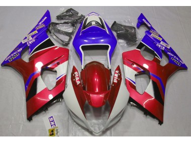 Glänzend Candy Red & Blau 2003-2004 GSXR 1000 Motorrad Verkleidung