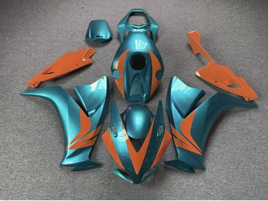 Glänzend Cyan & Orange 2012-2016 CBR1000RR Motorrad Verkleidung