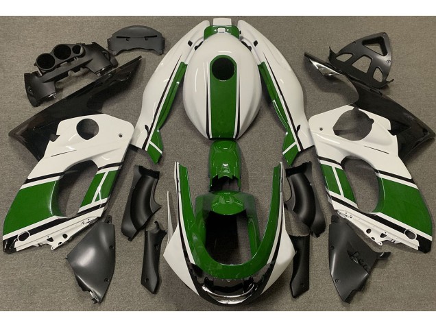 Glänzend Weiß & Dunkelgrün 1998-2007 YZF600 Motorrad Verkleidung