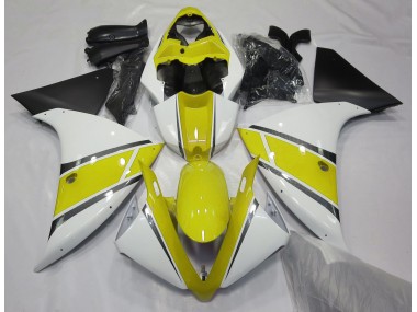 Glänzend Weiß & Gelb 2009-2011 R1 Motorrad Verkleidung