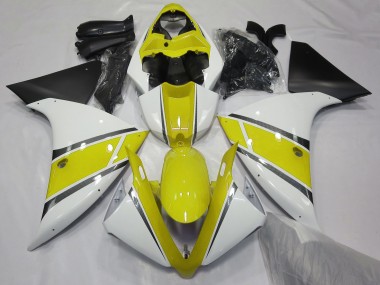 Glänzend Weiß & Gelb 2009-2011 R1 Motorrad Verkleidung