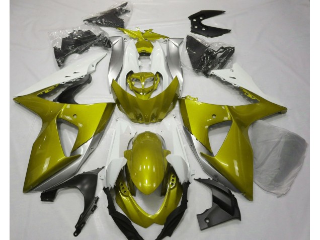 Glänzend Gelb & Weiß 2009-2016 GSXR 1000 Motorrad Verkleidung