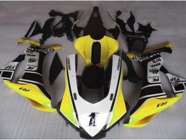 Glänzend Gelb & Weiß 2015-2019 R1 Motorrad Verkleidung