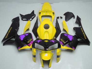 Glänzend Gelb & Lila Mit Spritzern 2005-2006 CBR600RR Motorrad Verkleidung
