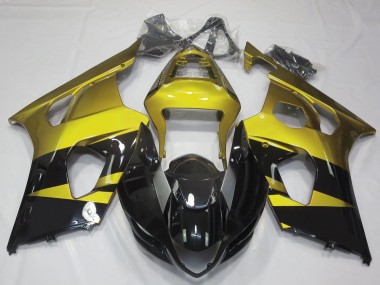 Glänzend Gelb & Schwarz 2003-2004 GSXR 1000 Motorrad Verkleidung