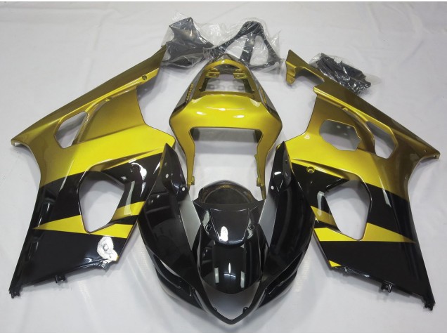 Glänzend Gelb & Schwarz 2003-2004 GSXR 1000 Motorrad Verkleidung