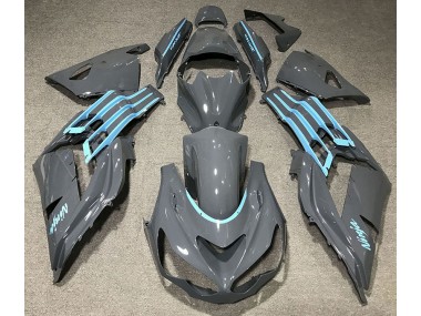 Glänzend Grau & Hellblau 2012-2021 ZX14R Motorrad Verkleidung