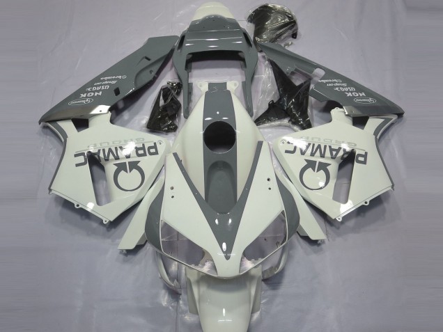 Glänzend Weiß & Grau Pramac 2003-2004 CBR600RR Motorrad Verkleidung Glänzend Weiß & Grau Pramac 2003-2004 CBR600RR Motorrad Verkleidung