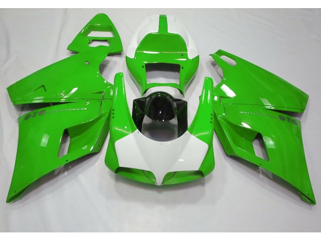 Glänzend Grün & Weiß 1993-2005 Ducati 996 748 916 998 Motorrad Verkleidung