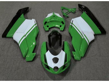 Glänzend Grün & Weiß 2003-2004 Ducati 749 999 Motorrad Verkleidung