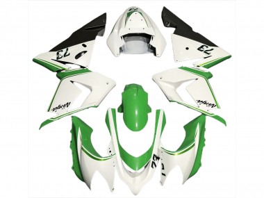 Glänzend Weiß & Grün 2004-2005 ZX10R Motorrad Verkleidung