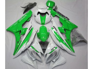 Glänzend Weiß & Grün 2006-2007 R6 Motorrad Verkleidung
