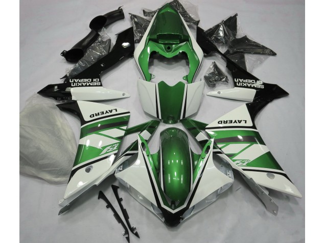 Glänzend Weiß & Grün 2007-2008 R1 Motorrad Verkleidung