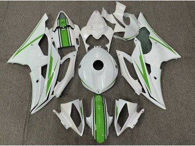 Glänzend Weiß & Grün 2008-2016 R6 Motorrad Verkleidung
