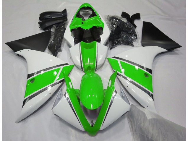 Glänzend Weiß & Grün 2009-2011 R1 Motorrad Verkleidung