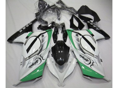 Glänzend Weiß & Grün 2013-2018 Ninja 300 Motorrad Verkleidung