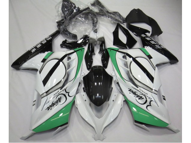 Glänzend Weiß & Grün 2013-2018 Ninja 300 Motorrad Verkleidung