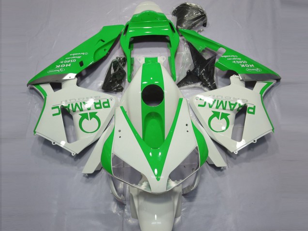 Glänzend Weiß & Grün Pramac 2003-2004 CBR600RR Motorrad Verkleidung