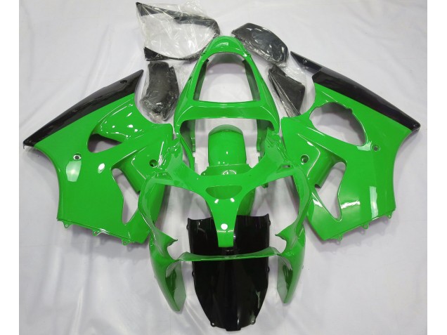 Glänzend Grün & Schwarz 2000-2002 ZX6R Motorrad Verkleidung