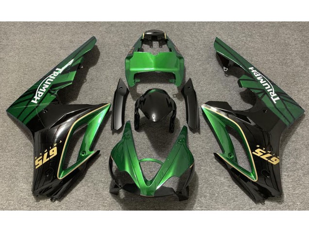 Glänzend Grün & Schwarz 2009-2012 Daytona 675 Motorrad Verkleidung