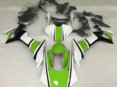 Glänzend Weiß Grün & Schwarz 2015-2019 R1 Motorrad Verkleidung